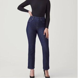 SPANX EveryWear Kick Flare Cropped‎ Jeans Raw Indigo size Medium